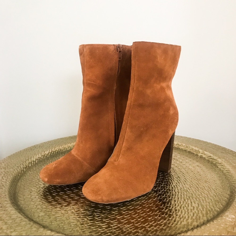Sole Society heeled camel bootie